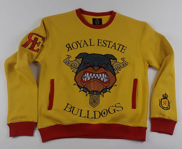 ROYAL ESTATE BULLDOGS EMBROIDERED SWEATSUIT 85% COTTON 15% POLYESTER