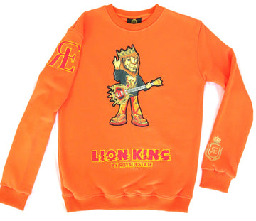 LION KING BY ROYAL ESTATE ROCKSTAR EMBROIDERED SWEATSHIRT 100% COTTON