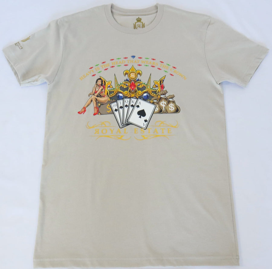 ROYAL ESTATE CROWN T SHIRT 100% COTTON